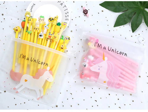 韓國可愛少女心系列黑色中性筆 點亮學習與辦公的卡通魅力